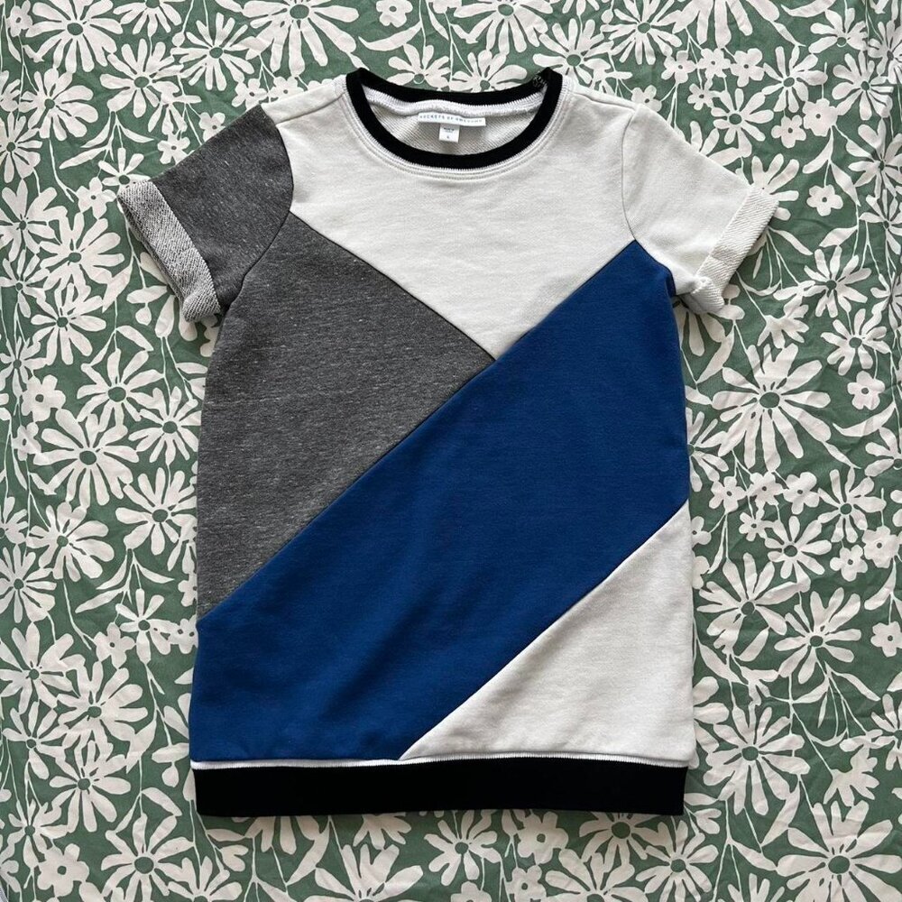 Rockets Of Awesome Childrens Girls Sweater Dress Color Block Relaxed Fit Size 4